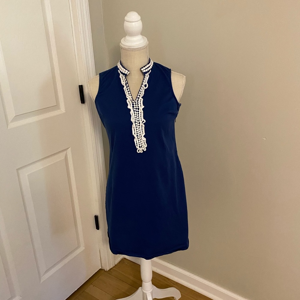 Navy shift dress